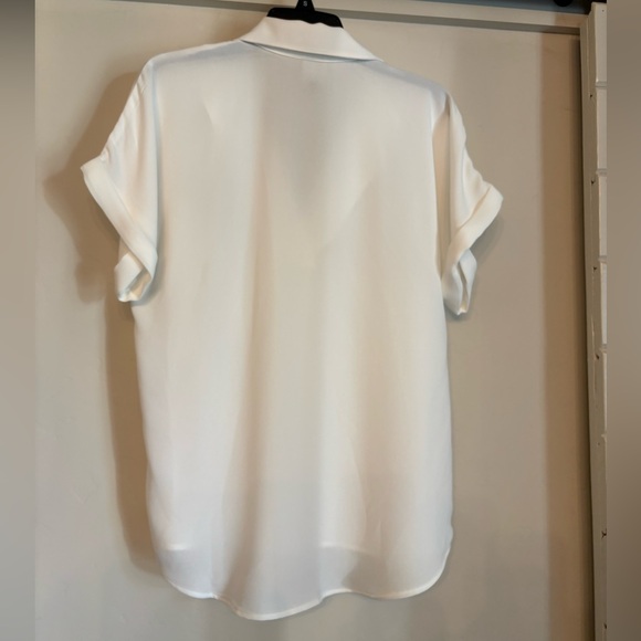 CAbi Replay Blouse White with Rolled Sleeves - Picture 4 of 4